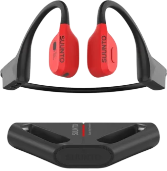 Suunto wing lava red bone conduction headphones