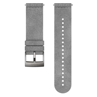 Ultra-soft grey microfiber accessory watch strap for sports and style