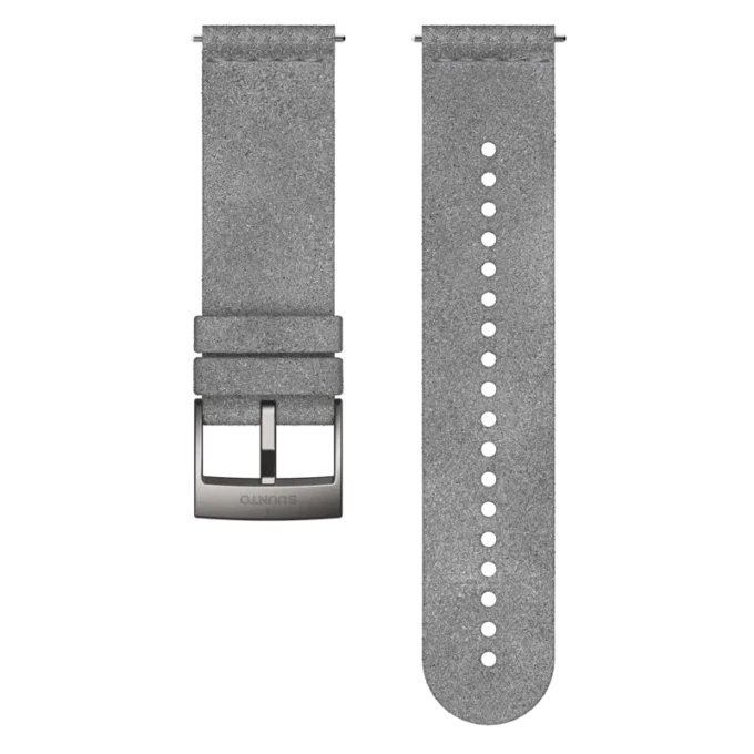 Ultra-soft grey microfiber accessory watch strap for sports and style