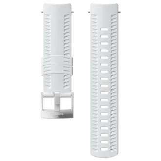 White 24mm integrated silicone suunto watch strap for sports