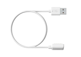 White magnetic usb cable – charge and update your suunto watch