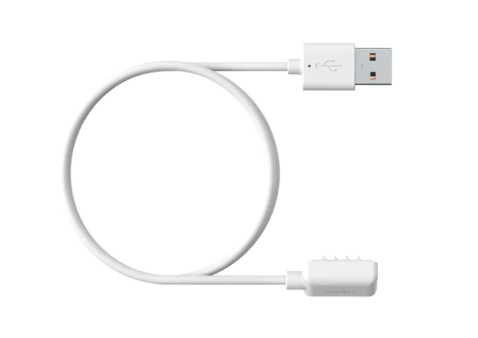 White magnetic usb cable – charge and update your suunto watch